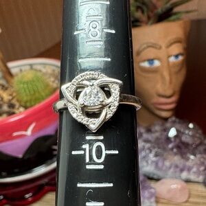 Celtic Trinity Knot (Triquetra) Sterling Silver CZ